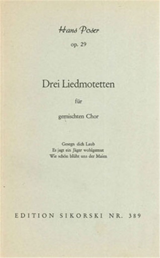 3 Liedmotetten